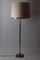 Large Mid-Century Brass and Natural Silk Standing Lamp from Kalmar Franken KG, 1970s, Image 1