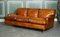 Vintage Brown Leather Hand Dyed Howards & Sons Sofa 3