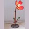 Lámpara de pie floral de madera, años 60, Imagen 2