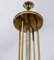 Art Nouveau Adjustable Chandelier in Brass and Opaline Glass, Vienna, 1920s 9