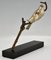 Andre Vincent Becquerel, Art Deco Vögel auf einem Ast, 1930, Bronze & Marmor 9