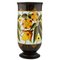 Art Deco Keramikvase mit Blumen von Boch Frères für Keramis, 1934 1