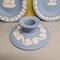 Set Jasperware vintage blu di Wegdwood, Inghilterra, fine XX secolo, set di 3, Immagine 4