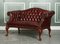 Regency Chesterfield Hand Dyed Burgundy Hump Camel Back Buttoned Sofa 5