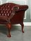 Regency Chesterfield Hand Dyed Burgundy Hump Camel Back Buttoned Sofa 6