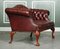 Regency Chesterfield Hand Dyed Burgundy Hump Camel Back Buttoned Sofa 3