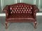 Regency Chesterfield Hand Dyed Burgundy Hump Camel Back Buttoned Sofa 1