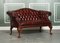 Regency Chesterfield Hand Dyed Burgundy Hump Camel Back Buttoned Sofa 4