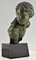 Alexandre Kelety, Bust of a Boy with Foundry Mark, 1930, Bronze 3