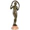 Joe Descomps Cormier, desnudo Art Déco con guirnalda, 1925, bronce, Imagen 1