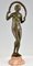Joe Descomps Cormier, Nudo Art Déco con ghirlanda, 1925, bronzo, Immagine 7