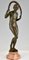 Joe Descomps Cormier, Art Deco Akt mit Girlande, 1925, Bronze 2