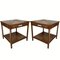 Couchtisch aus Holz & Rattan von Gasparucci Italy, 1970er, 2er Set 1