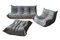 Leather Togo Sofa and Armchairs by Michel Ducaroy for Ligne Roset, 1987, Set of 3 1