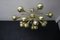 Gold Color Mercury Chandelier with Globes of Murano Glass in the Form of Half Sputnik, 2000s, Image 2