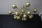 Lámpara de araña de mercurio en color dorado con globos de cristal de Murano en forma de Half Sputnik, década de 2000, Imagen 2