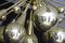 Lustre Mercury Couleur Or avec Globes en Verre de Murano en Forme de Demi-Sputnik, 2000s 6
