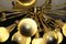Goldfarbener Mercury Kronleuchter mit Kugeln aus Murano Glas in Form von Half Sputnik, 2000er 12