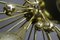 Goldfarbener Mercury Kronleuchter mit Kugeln aus Murano Glas in Form von Half Sputnik, 2000er 7