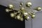 Goldfarbener Mercury Kronleuchter mit Kugeln aus Murano Glas in Form von Half Sputnik, 2000er 5