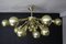 Gold Color Mercury Chandelier with Globes of Murano Glass in the Form of Half Sputnik, 2000s 4