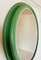 Wood with Green Frame Round Mirror, 1960s, Image 6
