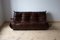 Vintage Brown Leather 3-Seat Togo Sofa by Michel Ducaroy for Ligne Roset, 1970s 1
