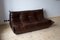 Vintage Brown Leather 3-Seat Togo Sofa by Michel Ducaroy for Ligne Roset, 1970s 4