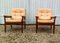 Mid-Century Leather Lounge Chairs from G-Möbel Sweden, 1970s, Set of 2, Image 1