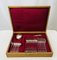 Art Nouveau Silver Metal Cutlery Set in Wooden Box, 1890s, Set of 37 1