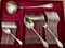 Art Nouveau Silver Metal Cutlery Set in Wooden Box, 1890s, Set of 37, Image 4