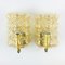 Amber Bubble Glass & Brass Wall Lights by Helena Tynell for Limburg, Germany, 1960s, Set of 2, Image 4