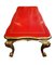 Gilt Table with Red Lacquered Top, 1940s 4