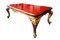 Gilt Table with Red Lacquered Top, 1940s 2