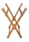 Vassoio da maggiordomo con base a forma di X in ottone e bambù di Cambrg, inizio XIX secolo, Immagine 3