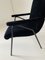 Fauteuil en Velours Noir, 1960s 8