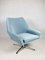 Light Blue Swivel Chair attributed to Veb Metallwaren Naumburg, 1980s 6