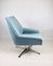 Light Blue Swivel Chair attributed to Veb Metallwaren Naumburg, 1980s 3