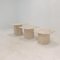 Tables Basses ou d'Appoint en Travertin, Italie, 1980s, Set de 3 10