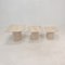 Tables Basses ou d'Appoint en Travertin, Italie, 1980s, Set de 3 12