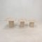 Italian Travertine Coffee or Side Tables, 1980s, Set of 3 2