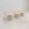 Italian Travertine Coffee or Side Tables, 1980s, Set of 3 8