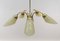 Mid-Century Modern Sputnik Ceiling Lamp in Glass and Brass, 1950s, Image 5