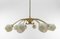 Mid-Century Modern Glass Sputnik Ceiling Lamp in the Style of Arteluce, 1950s 4