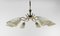 Mid-Century Modern Sputnik Ceiling Lamp in Glass and Brass, 1950s 4