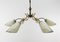 Mid-Century Modern Sputnik Ceiling Lamp in Glass and Brass, 1950s 3