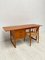 Scrivania Mid-Century in teak con ripiano allungabile, anni '60, Immagine 13