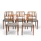 Model 83 Dining Chairs in Rosewood by Niels O. Moller, 1960s, Set of 5 4