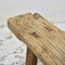 Antique Elm Rustic Pig Bench BF, 1920s 5