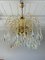 Vintage Brass Teardrop Chandeliers with Crystal Murano Glass, 1970s, Set of 2 5
